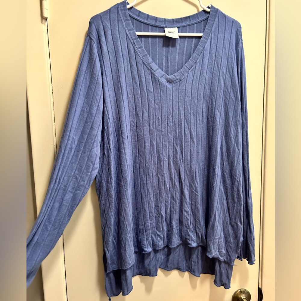 MOTE Long sleeve Lightweight Pullover Ribbed Sweater